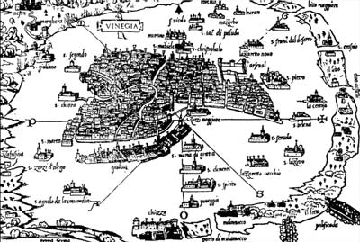 map of venice from 1536